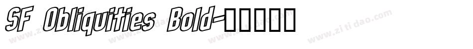 SF Obliquities Bold字体转换